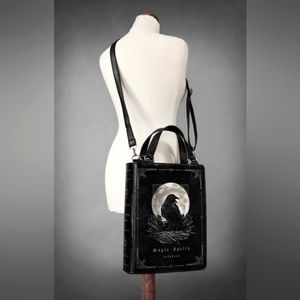 Restyle Magic Spells Black Book Raven Moon Emo Punk Gothic Handbag Purse Bag